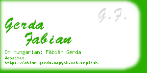 gerda fabian business card